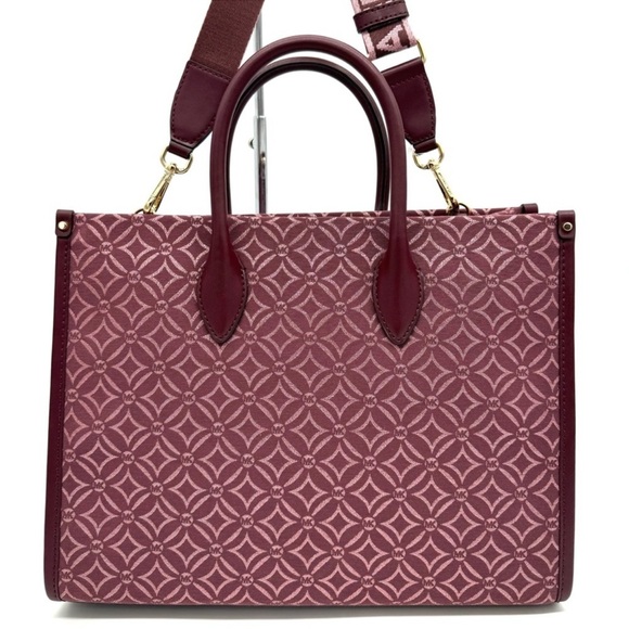 Michael Kors Medium Mirella Tote Bag Ox Blood Multi - Picture 5 of 12